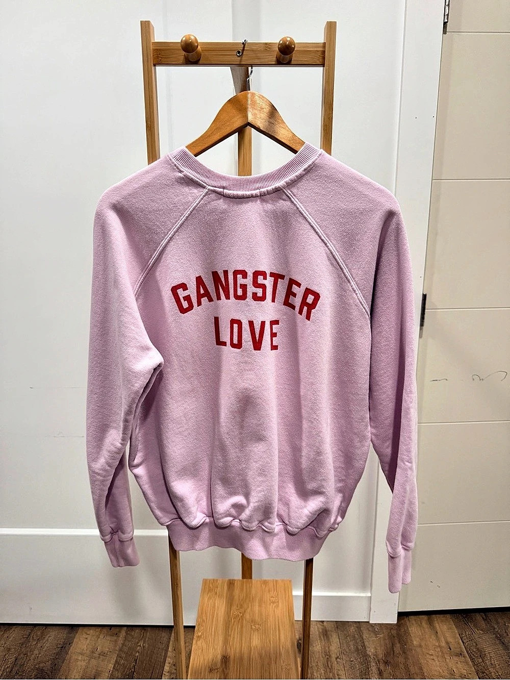 Spiritual Gangster Love Crewneck Sweatshirt Pink Small